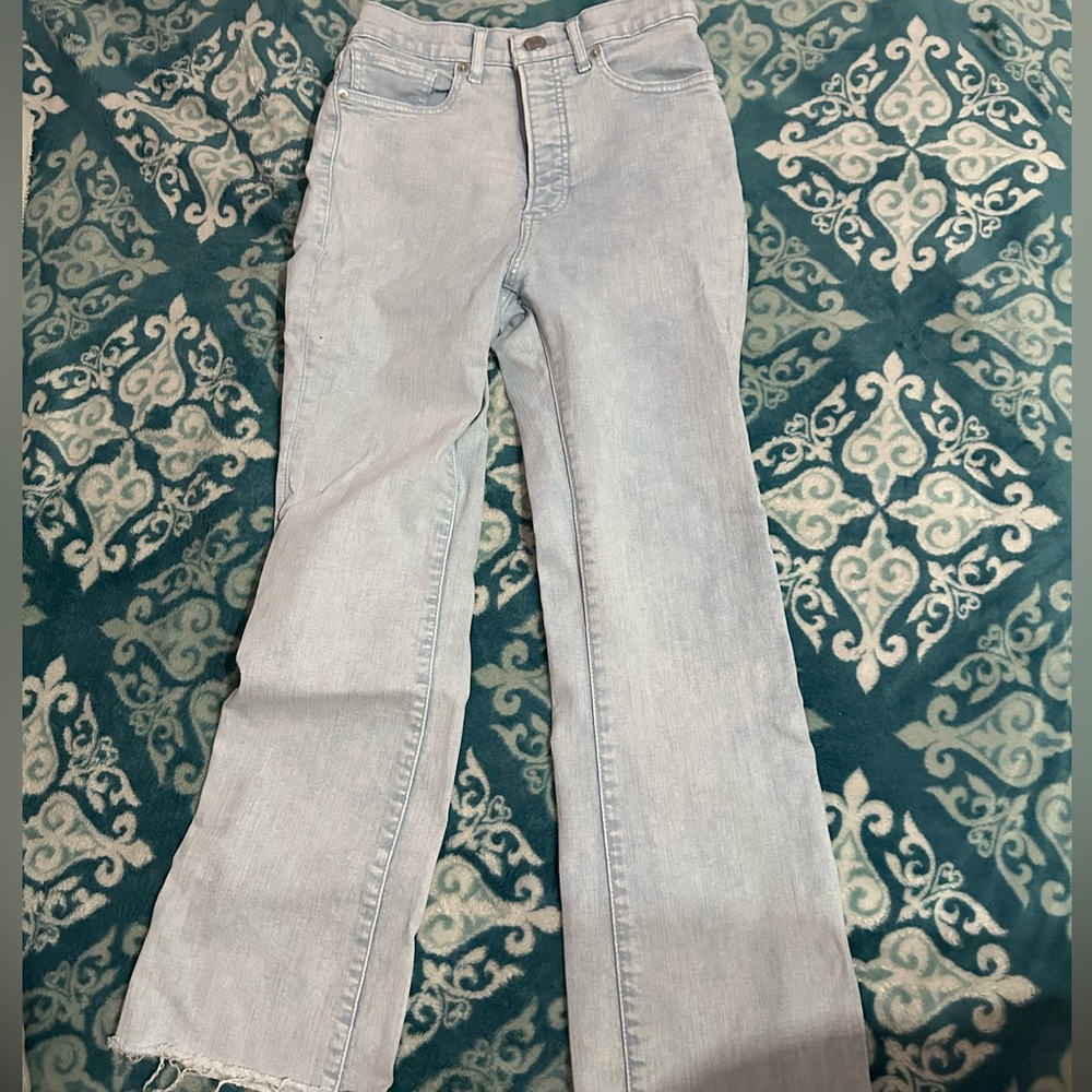 Express Blue Flare Wide Leg Jeans